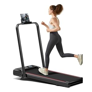 UMAY Walking Pad Treadmill with Incline, Under Desk Treadmill with Diamond Pattern Running Belt, Lightweight Running Machines for Home Office with LED Display