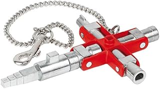 KNIPEX 00 11 06 V01 Universal-Schlüssel "Bau" für gängige Schränke und Absperrsysteme 90 mm