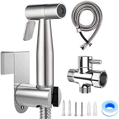 AYVANBER Handheld Bidet Sprüher für Toilette Handheld Sprayer Kit Toilette Sprüher Aufsatz für Toilette Handheld Bidet Tuch Windel Sprüher Set Muslimische Dusche Toilettensprüher Cover