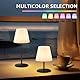 RWWR 2er Set LED Akku Tischlampe kabellos Mini Kleine dimmbar 8 Farben USB-C aufladbar Tischleuchte Outdoor/Indoor für Wohnzimmer Balkon Patio Terrasse (Schwarz, Touch-Schalter)