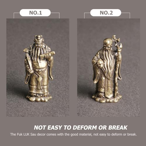 Juego de 3 Figuras de Latón Decorativas Retro MAGICLULU miniatura 3