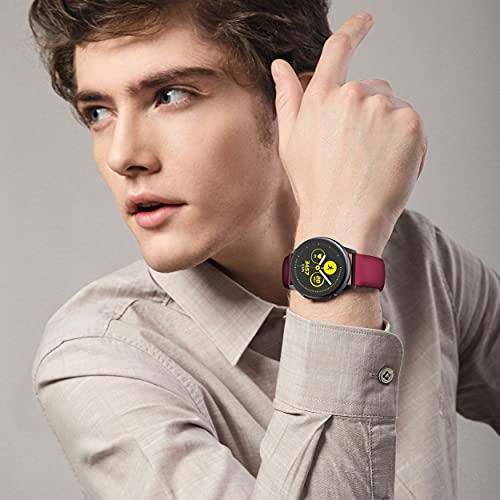 TOOLAIK Compatible with Samsung Active 2 Watch Band 40mm /44mm,Active Watch Band 40mm, 20mm Silicone Watch Bands for Women Men,for Samsung Galaxy Watch Band 42mm/Galaxy Watch 3 41mm Band (Wine red) - image 5