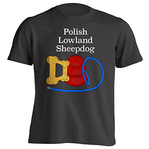 Funny Polish Lowland Sheepdog Dad Dog Breed T-Shirt - Black - 2X