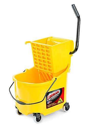 Image of Libman Commercial 933 26 Quart Mop Bucket and Wringer, 36 inch Length, 16 inch Width, Yellow