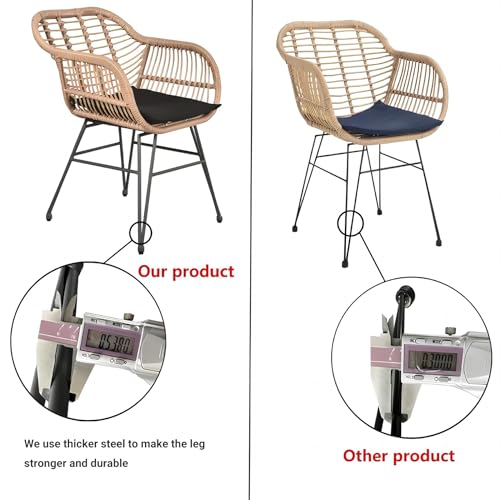 Snapklik.com : Tappio 3 Piece Outdoor Wicker Furniture Patio Bistro Set ...