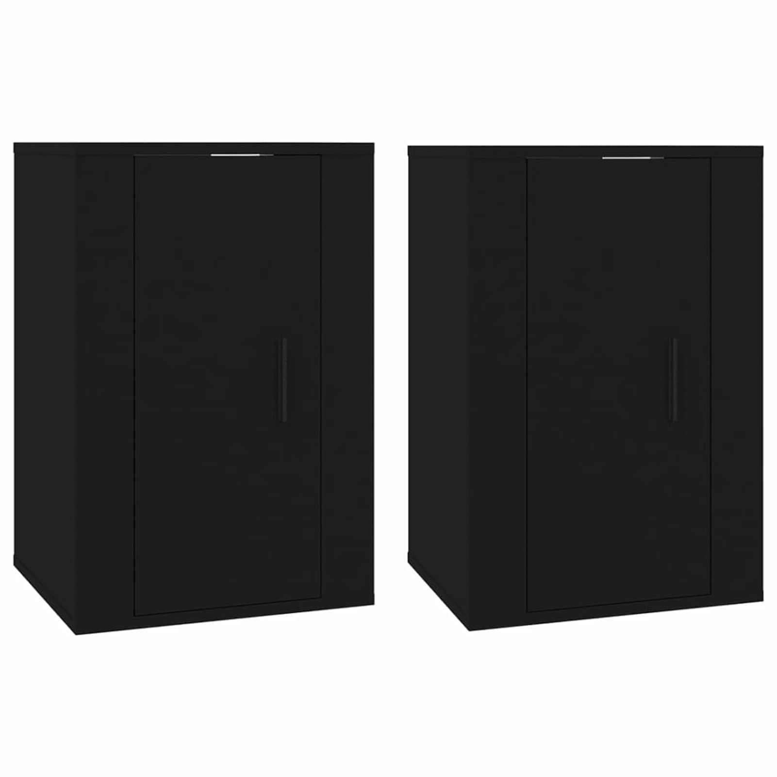 Homgoday Meble do telewizora ściennego 2 szt. Czarny 40x34,5x60 cm, szafka pod telewizor salon jadalnia stół kawowy telewizor sprzęt muzyczny szafka pod schowek uchwyt meble telewizor meble