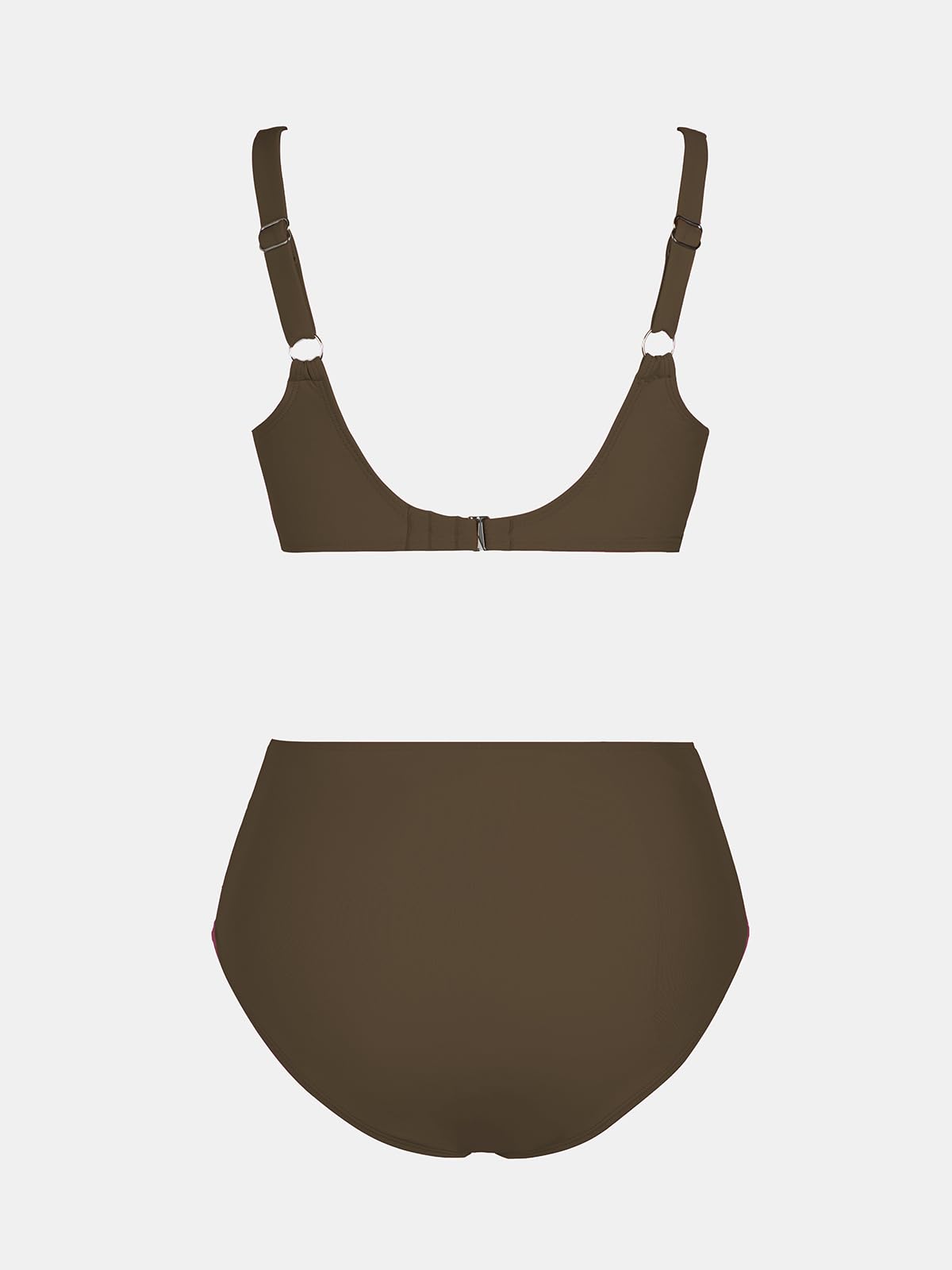 CUPSHE Ensemble bikini femme, style croisé, à effet portefeuille, push-up, taille haute, maillot de bain, 2 pièces