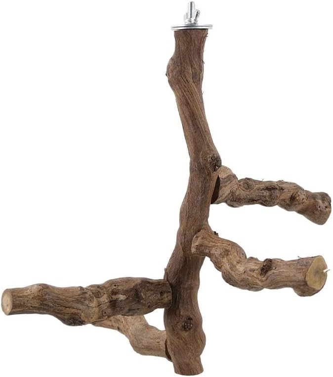 Parrot Playstand Grape Vine Tree Branch Parrot Bird Game Stand Rack Swing Bird cage Stand bar Grind Claw Stand Stick Perch Bird Playground