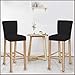 SHILV. HOME Stretch Removable Washable Dining Room Chair Covers,Bar Stool Covers,Barstool Chair Slipcovers Pub Counter Seat Cover (Black,Set of 4)