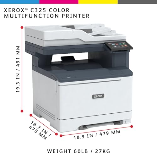 Xerox C325dni Wireless Printer - A4 33ppm Colour Laser All in One Multifunction Printer with automatic 2-Sided Printing, Home, Office or Small Business Use - Copy/Print/Scan/Fax - Colour Touchscreen - Image 3