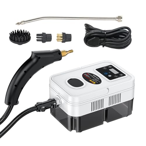 Multiuso Limpiador A Vapor de Mano, 1600W Potente Vaporeta Limpieza Hogar de Alta Presión con Pantalla Táctil, 1200ml Portátil Máquina Limpieza a Vapor Presurizada Alta Temperatu