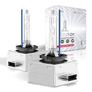 Sinoparcel D1S Xenon HID Headlights Bulb – 8000K 35W High Low Beam 66144 66140 85140 85415 Replacement Bulb – Pack of 2