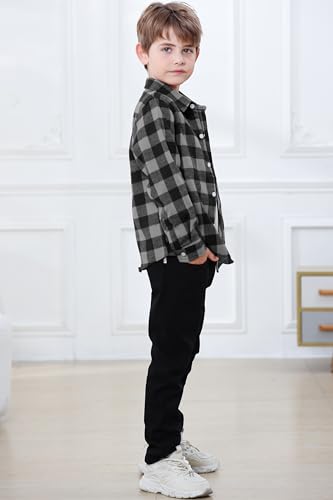 Image of Betusline Boy and Men Button Down Plaid Shirt | Soft,Breathable and Comfortable Fabric
