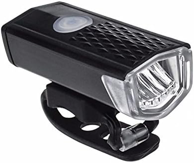 Zerlibeaful USB Rechargeable LED Bike Bicycle Cycling Front Light Headlihgt Lamp Torch (Black, One Size)