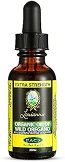 Louianna - Organic Wild Oregano Oil, Pure Oil of Oregano Drops, Wild Oregano Essential Oil with 80 Percent Carvacrol, Oregano Oil Drops For Oral or Topical Use, 30 mL
