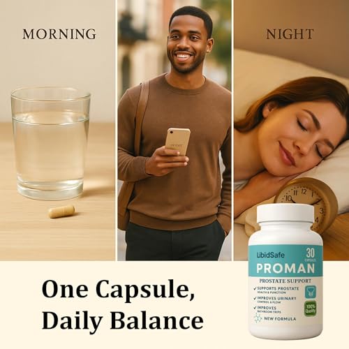 Image of Proman Capsule for Men | Advanced Prostate Support Formula | Ayurvedic Prostate Wellness Supplement for 40+ Men | Get Relief from Frequent urination at night | 30 Capsules (Pack of 1)