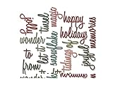 Sizzix 660977 Thinlits Dies, Holiday Words 2: Script by Tim Holtz