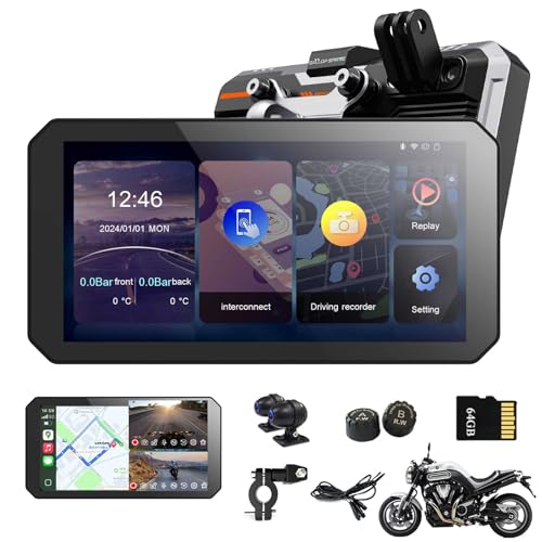 Motorcycle Dash Cam with GPS and Tire Pressure Monitoring