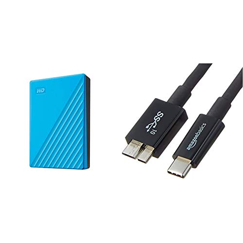 Amazon | 【セット買い】WD ポータブルHDD 5TB USB3.0 ブルー 暗号化