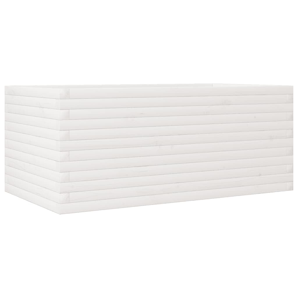Jardinière en bois de pin massif robuste 110x60x45,5 cm bac à plantes durable