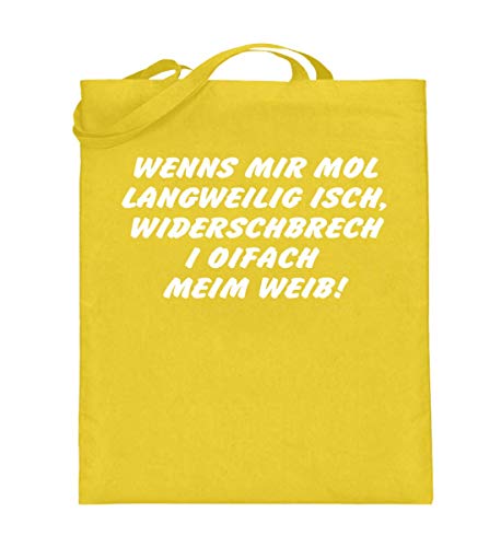 Cabas en toile de jute écologique jaune robuste de 38x42cm au tissage durable et résistant