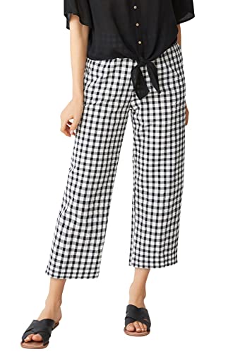 ellos Plus Size Gingham Crop Pants