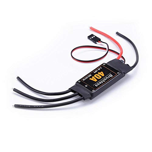 YIJIABINGRU 40A Brushless ESC Drone Aerei Ricambio Componenti Accessori regolatore di velocità del Motore RC Gioca FPV Durevole Elicottero Quadcopter Parti Drone (Color : Long)