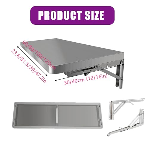 Bureau mural rabattable gain de place 81 x 41 cm pour chambre et studio - 2