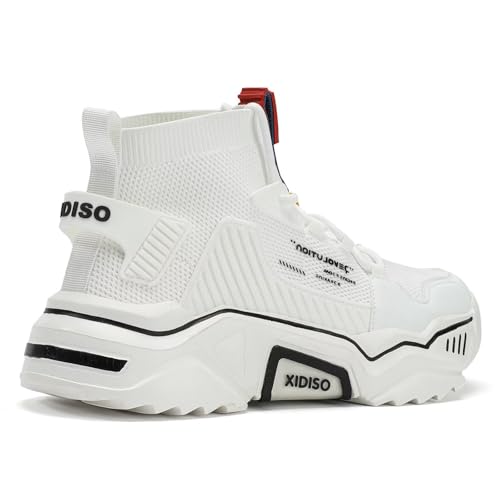 Image of SANNAX Fashion Shoes for Mens High Top Casual Walking Shoes Non Slip Breathable Mesh Lightweight Sneakers