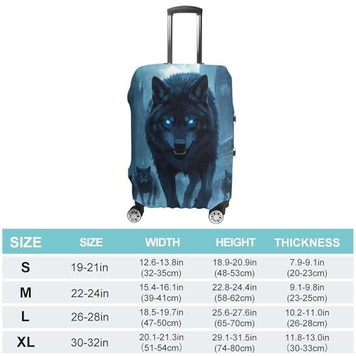 Wolves London Street Travel Luggage Cover for Suitcase 19-32 Inches Elastic Washable Baggage Protector2