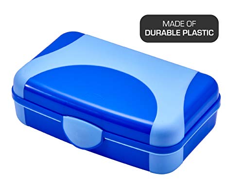 It's Academic Hard Pencil Case, Durable Plastic Pencil Box, Kid-Friendly Colors in Blue & Turquoise, 2-Pack by LockerMate - Image 3