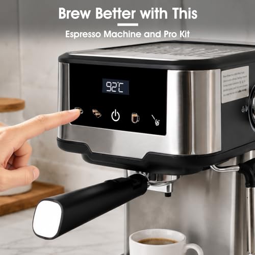 Image of Espresso Machine with Milk Frother, Professional Coffee Maker