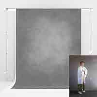 Amazon | Kate 1.5x2.2m グレー 背景布 撮影用背景布 灰色 写真