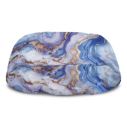 Whosucclay Purple Marble Winch Covers Dustproof & Waterproof Blue Winch Protective Cover Weather Resistant Winch Protection Cover Automotive Winch Accessories