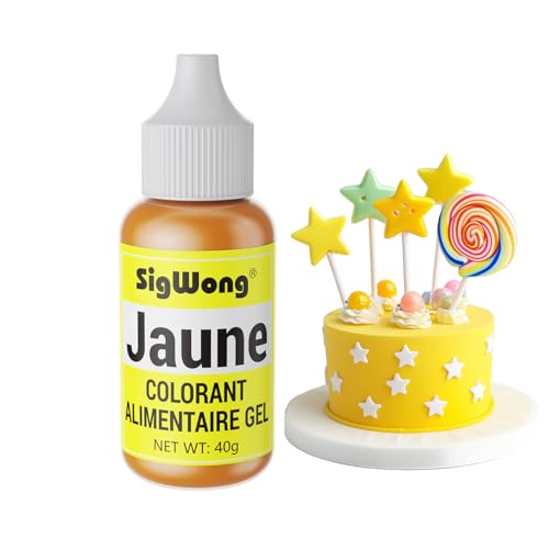 Colorant Alimentaire Gel, 40g Colorant Alimentaire Concentré pour GâTeaux, Cuisson, DéCoration, Comestible Inodore Peinture Alimentaire pour Slime, Fondant,...