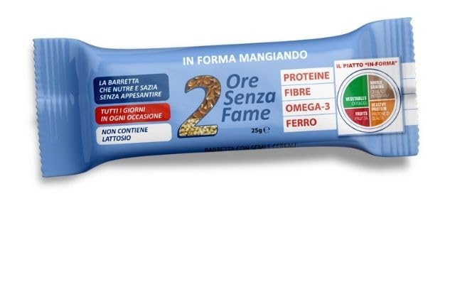 Rilevo- 2 Ore Senza Fame -9 Confezioni Singole di Barrette Spezzafame con Semi,Cereali soffiati, Miele italiano, mandorle, fiocchi d’avena, noci, quinoa soffiata- (9x25g)