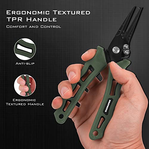 image for KastKing Cutthroat 7-inch Fishing Pliers, Saltwater Resistant 420 Stai