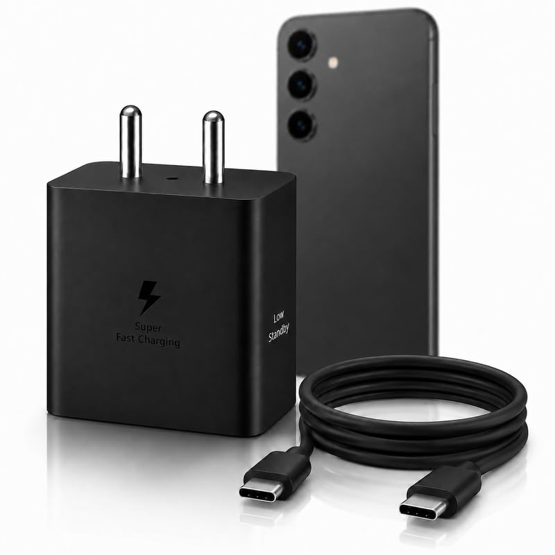 Image of 45Watt Type-C Power Delivery Charging Adapter C-Type 1m Cable Compatible with Samsung Galaxy S22 /S22+ /S22 Ultra /S23 /S23+ /S23 FE /S24 /S24 Plus /S24 FE /S25 /S25 Plus /S25 Ultra /S25 Edge /S26 /S26 Plus