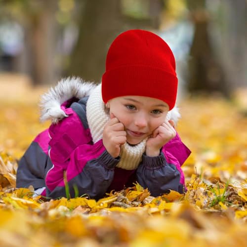 Image of ZOORON Kids Beanie Boys Girls Beanies Children Winter Hats Children Knit Warm Caps Kids Soft Beanie Cap