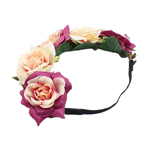 Kanggest - Diadema con fiori, fascia per capelli