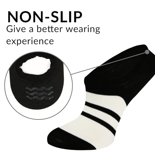 Image of Benefeet Sox Cute No Show Socks for Women Low Cut Socks for Girls Liner Invisible Socks Cotton Flat Boat Loafer Socks