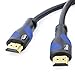 Postta HDMI Cable(100 Feet Blue) HDMI 2.0V with Built-in Signal Booster-Support 4K,3D,1080P,Ethernet,Audio Return-1 Pack