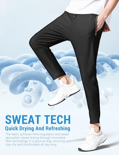 Image of Venzina Men's Straight Leg Chino Pants-Cool-Touch & Wrinkle-Free Business Casual Trousers with Stretch, Moisture Wicking, Easy Care Office Travel Pants M - 2XL