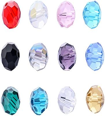 wanjin Wholesale Lot 1200pcs Round 4mm Crystal Beads 12 Colors with Storage Box