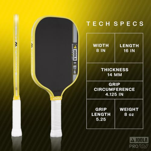 Image of JOOLA Pro IV Pickleball Paddles - Raw Carbon Fiber Surface - Perseus, Hyperion, Scorpeus & Magnus Shapes - 14mm /16mm - Tech Flex Power - Propulsion Core - Wide or Elongated - UPA-A and USAP Approved