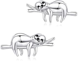 Sloth Earrings 925 Sterling Silver Sloth Gifts Hypoallergenic Earrings Sloth Jewellery Gifts for Women Mother Daughter