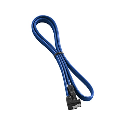 CableMod ModFlex Sleeved Right Angle SATA 3 Cable (Blue, 60cm)