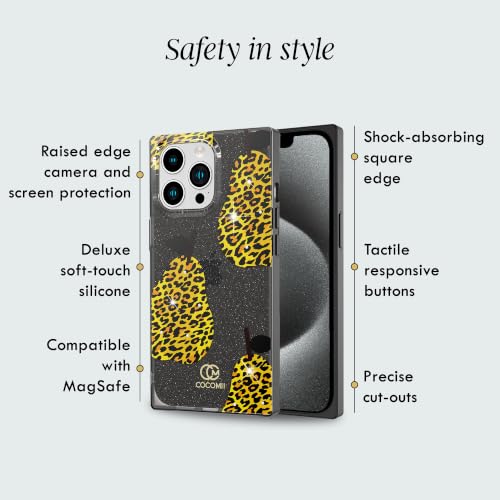 Image of COCOMII Rectangle for iPhone 15 Pro Case, Leopard Pear