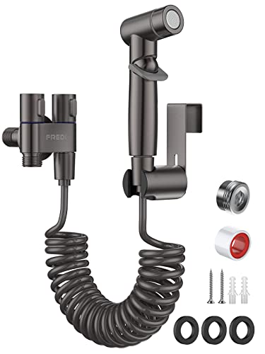 Bidet Sprayer For Toilet, Fredi Handheld Sprayer Attachment With Hose For Feminine Wash, Baby Diaper Cloth Washer And Shower Sprayer For Pet, Wall Or Toilet Mount(Grey) #TOP7