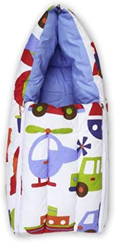 Image of by Urban Space 100% Cotton Baby Sleeping Bag,Reversible Bag, 3 in 1 Usage Baby Cotton Bed Cum Sleeping Bag, Carry Bag, Baby Wrapper Size - 68 x 50 x 15 cm, 0-12 Months